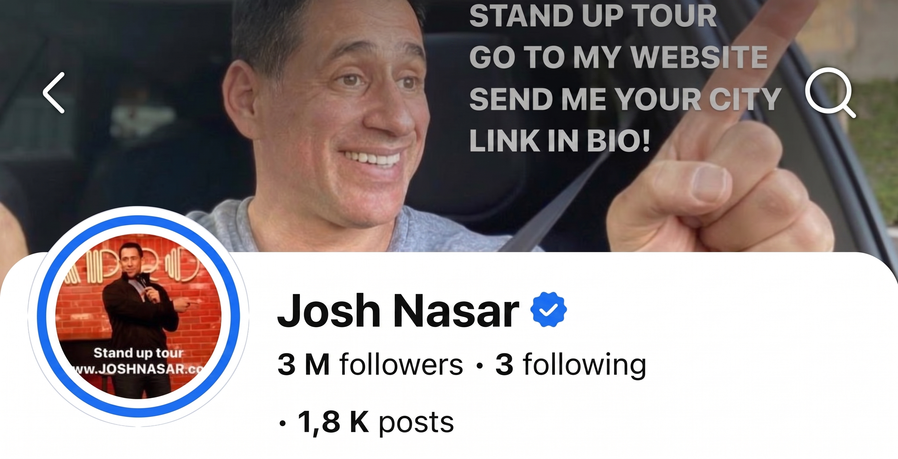 Josh Facebook engagement